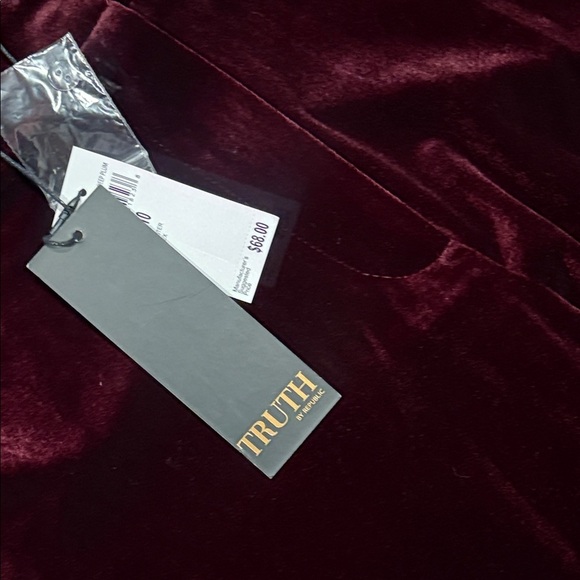 NWT! Size 10 Velvet Wide-Leg Pants in Deep Burgundy - Picture 7 of 14